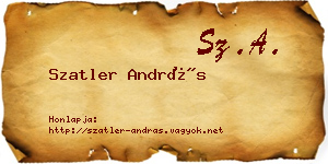 Szatler András névjegykártya