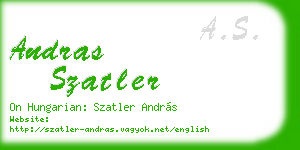 andras szatler business card